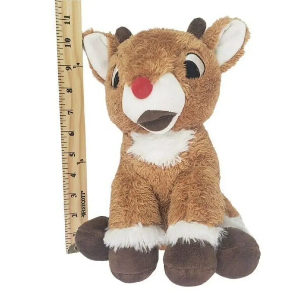 Kohls Cares Brown Reindeer‎ Stuffed Animal Red Nose Special For Christmas 10 In